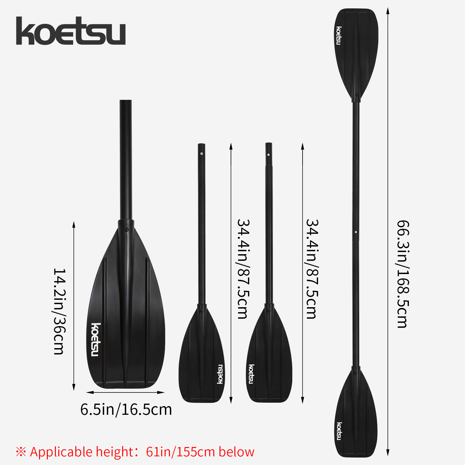 Remo de caiaque de duas cabeça - Fishing Kayak Paddle avaliação e preço